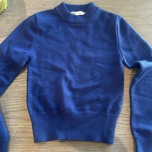 Zara Women’s Navy Crew Sweater